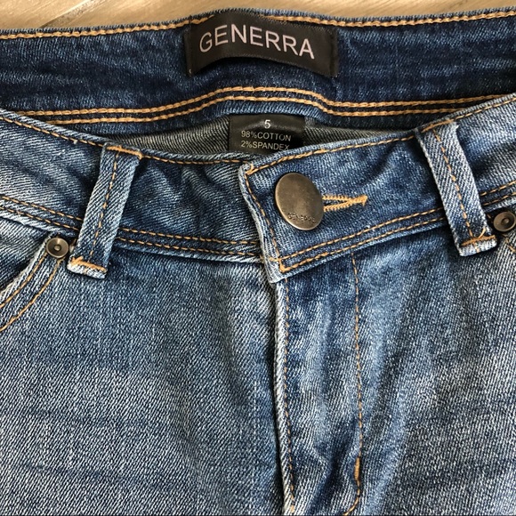 Distressed Denim Bermuda Skimmer Shorts NWOT - Picture 7 of 11